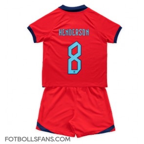 England Jordan Henderson #8 Replika Bortatröja Barn VM 2022 Kortärmad (+ Korta byxor)